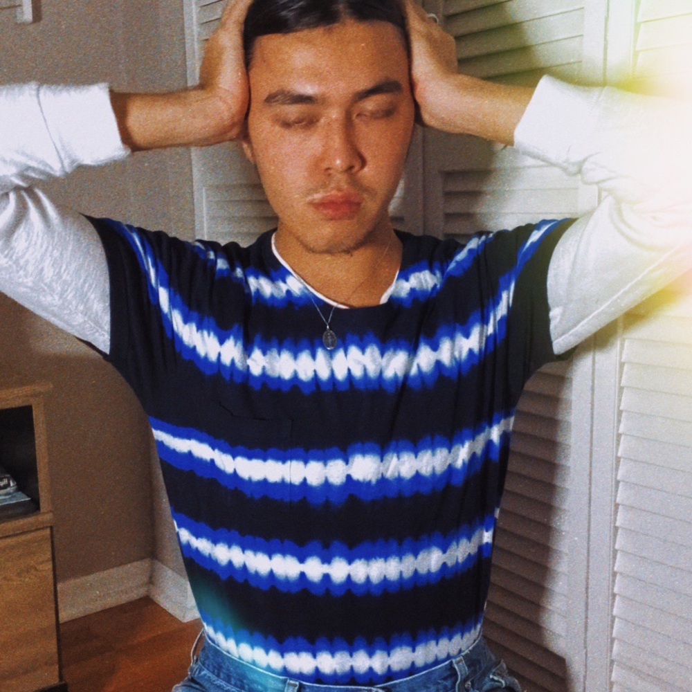 Blue tie-dye Cotton On shirt.